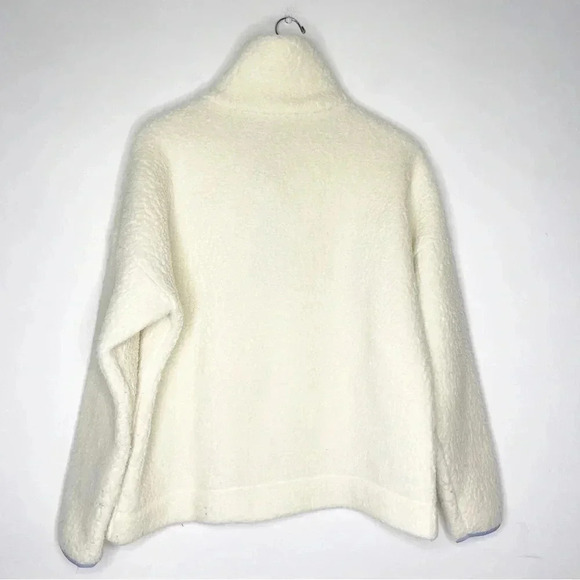 J. Crew Fleece Sherpa Quarter Zip Pullover Size Large - Picture 5 of 5